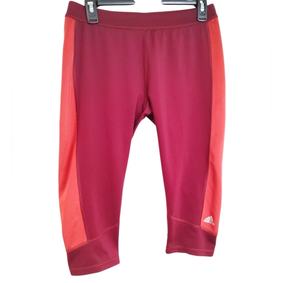 Adidas Climalite Athletic Capri Leggings‎ sz L - Picture 1 of 7